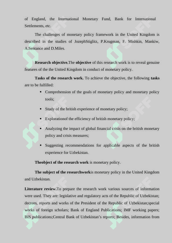 Monetary policy in the United Kingdom and opportunities of its application in Uzbekistan 4