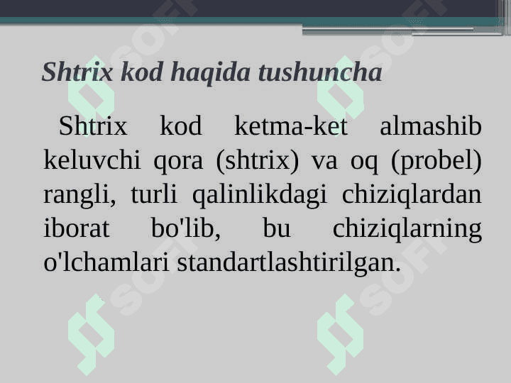 Shtrix kodli axborotlarga asoslangan axborot texnologiyalari 3