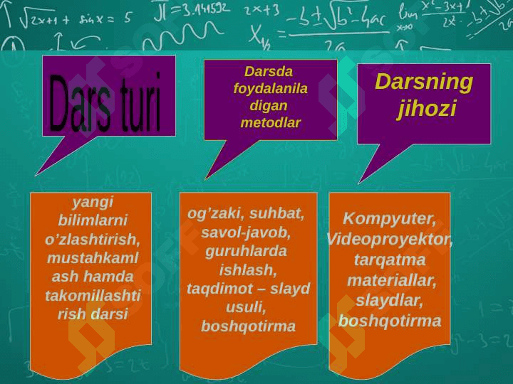 Matematik formulalar bilan ishlash 6
