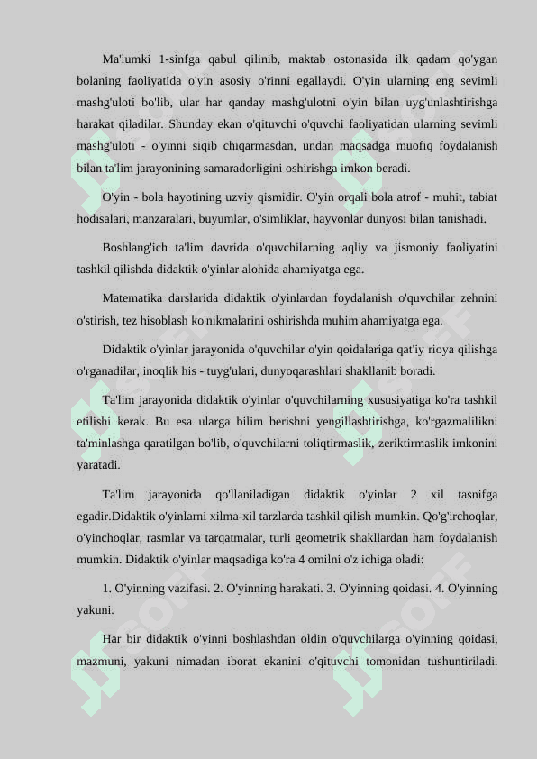 OG'ZAKI VA YOZMA HISOBLASHGA DOIR DIDAKTIK (O'YINLAR) TOPSHIRIQLAR TO'PLAMINI TUZISH. 2