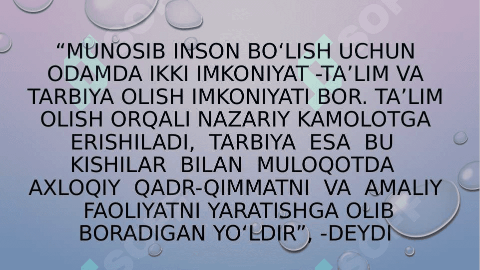 Pedagogik fikr tarixi va maktab amaliyotida o’qituvchi mahorati 2