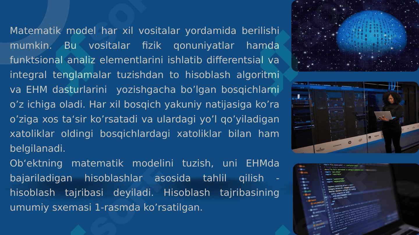 Kompyuterda masala yechishning asosiy bosqichlari. Algoritmlash va tibbiyotda masalalarni yechishda ob'ektga qaratilgan dasturlash tillari. Berilgan tibbiy biologik masalalarni yechishga qaratilgan dasturlash 5