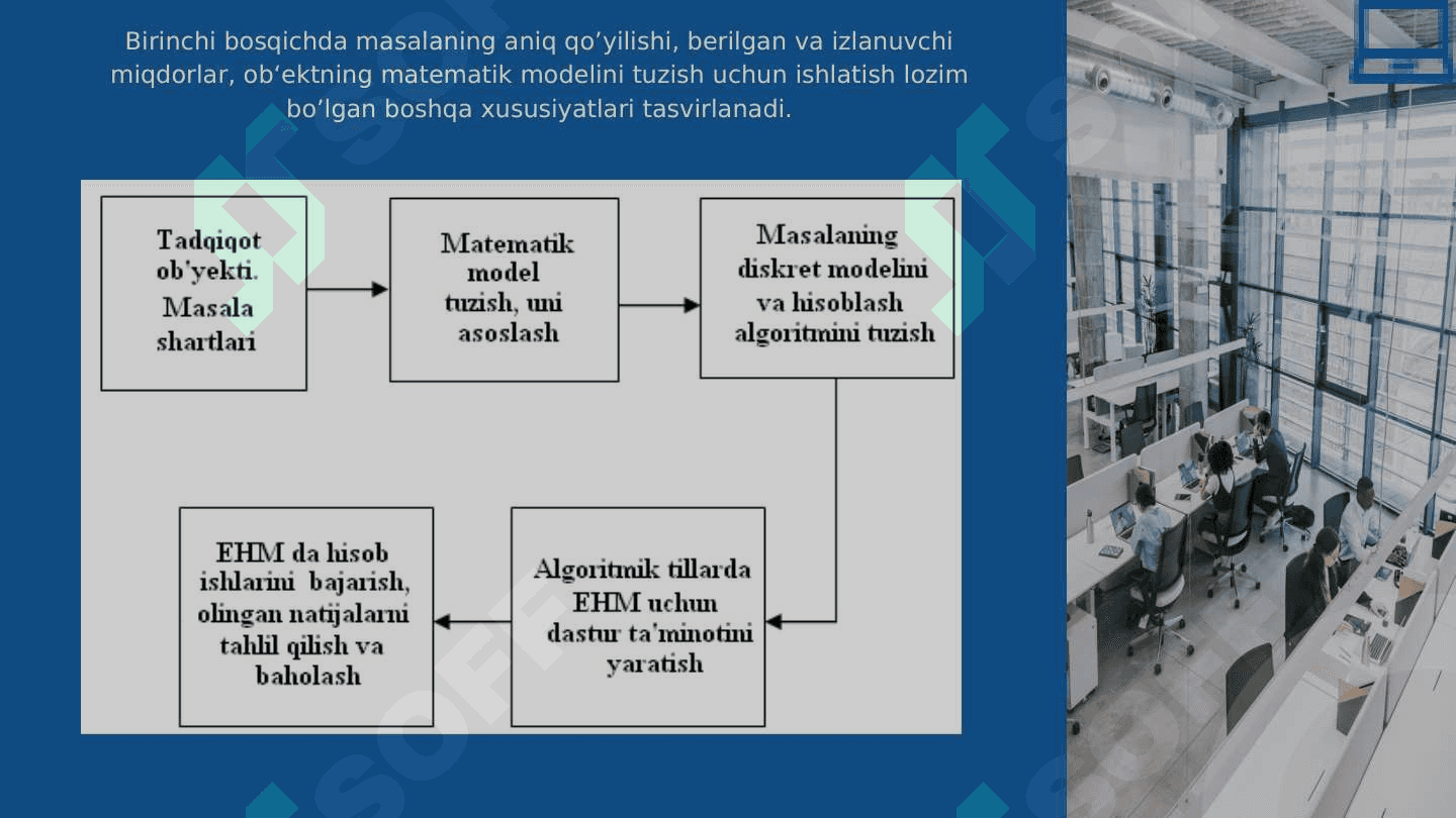 Kompyuterda masala yechishning asosiy bosqichlari. Algoritmlash va tibbiyotda masalalarni yechishda ob'ektga qaratilgan dasturlash tillari. Berilgan tibbiy biologik masalalarni yechishga qaratilgan dasturlash 6