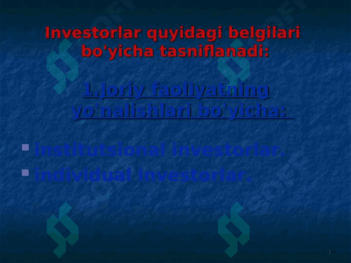 Xorijiy investitsiyalarning shakl va turlari 3