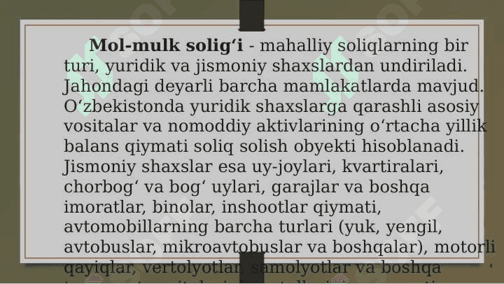MOL-MULK SOLIG`I 4