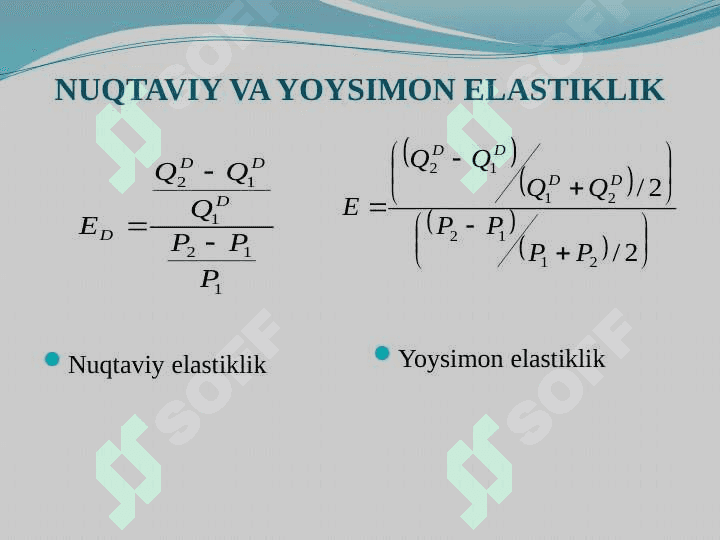 Talab va taklif elastikligi 7