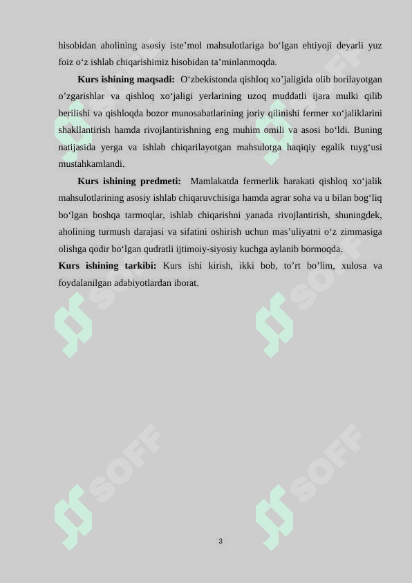 O‘zbekiston qishloq xo’jaligida amalga oshirilayotgan islohatlar 3