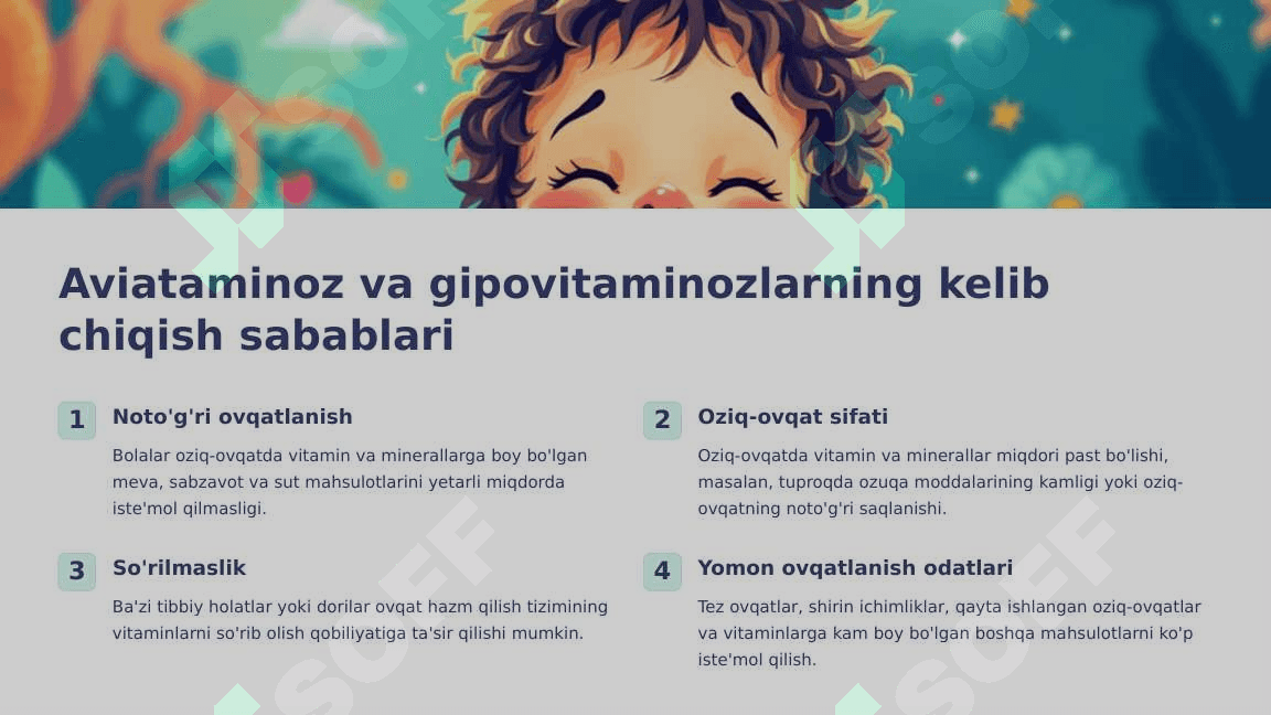 Bolalarda aviataminoz va gipovitaminozlar 2