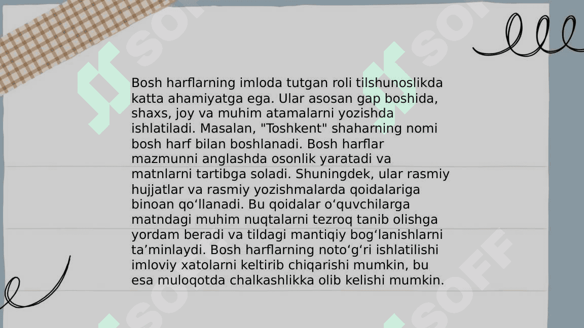 Bosh harflar imlosi 4