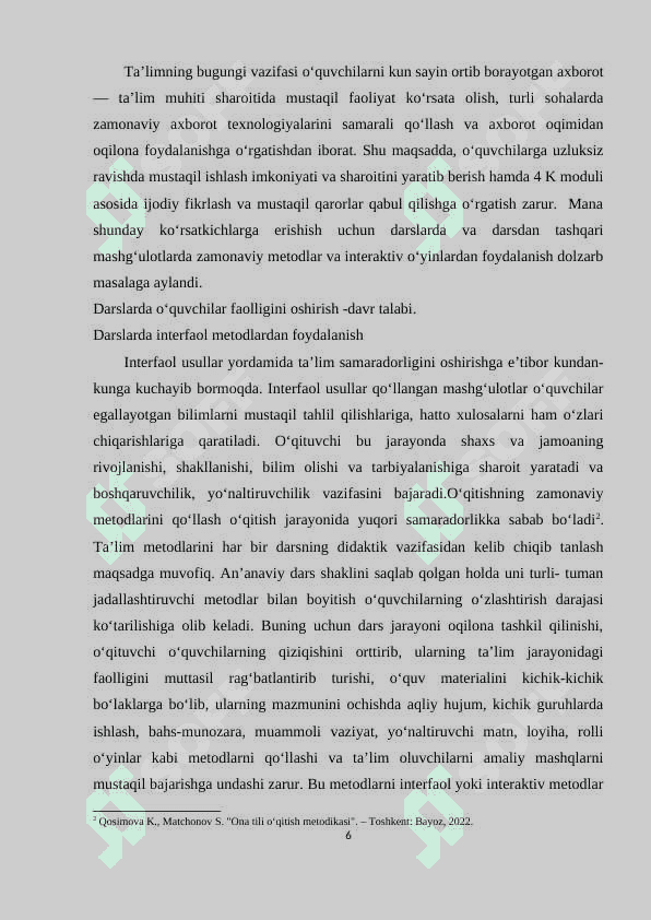Boshlang‘ich sinf ona tili va o‘qish savodxonligi darslarida ta’limiy o‘yinlardan foydalanish 6