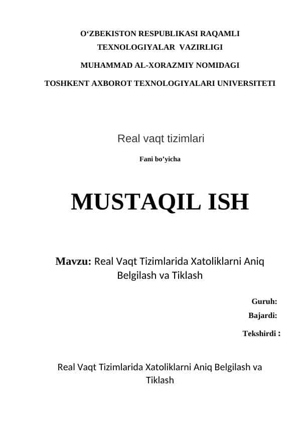 Mustaqil ish 1