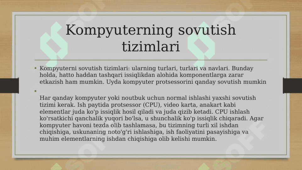 SISTEMA BLOKINING SOVUTISH TIZIMIGA TEXNIK XIZMAT KO'RSATISH 3