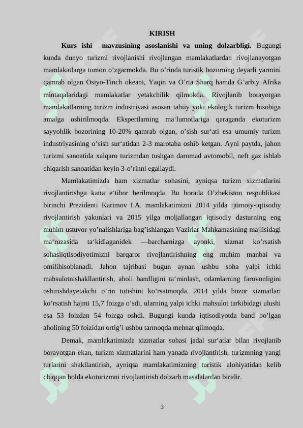 O’ZBEKISTONNING EKOTURISTIK RESURSLARI BO’YICHA TURPAKETLAR YARATISH TURLARI 3