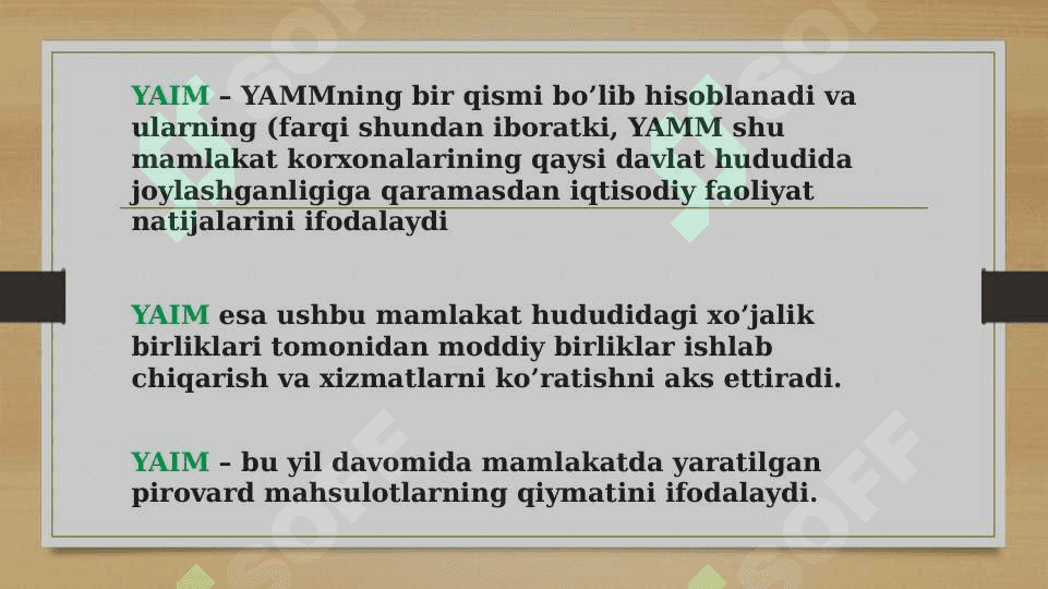 Mavzu: Yalpi ichki mahsulot statistikasi 6