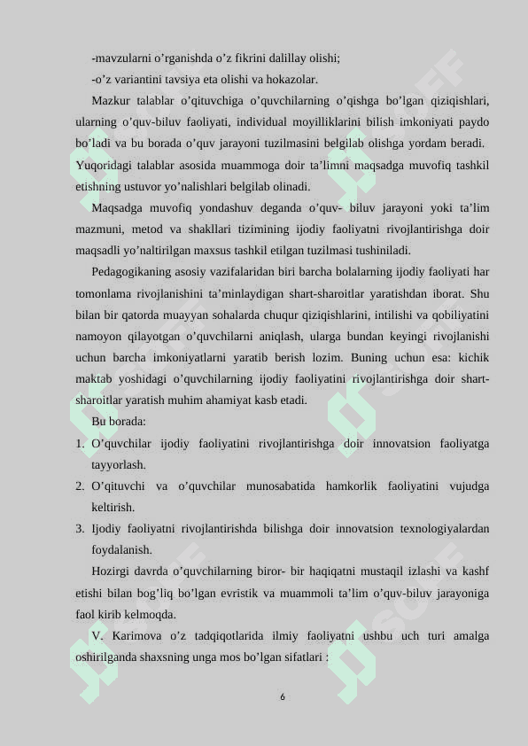 Boshlangʻich sinf oʻquvchilarida ijodiy tasavvurni rivojlantirish imkoniyatlari 6