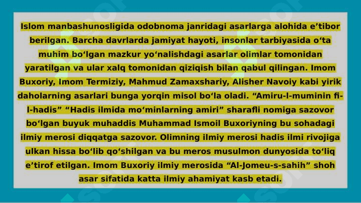 "Arab durdonalari" asarida hayvonot olamiga munosabat 2