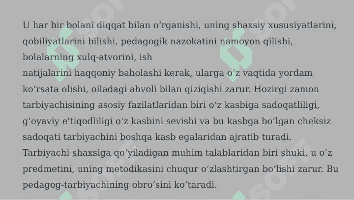 Tarbiyachi va uning jamiyatda tutgan o'rni 4