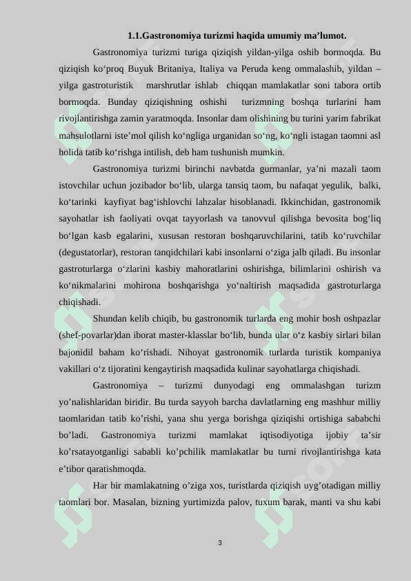 Gastronomik turizmni rivojlantirish istiqbollari 3