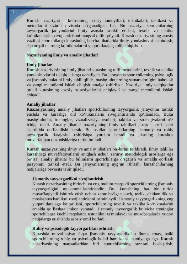 Kurash nazariya va uslubiyati fanining maqsadi hamda vazifalari 8