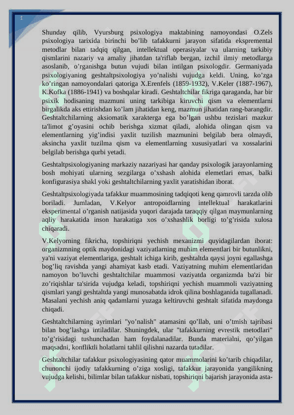 Tafakkur borasidagi psixologik nazariyalar 8