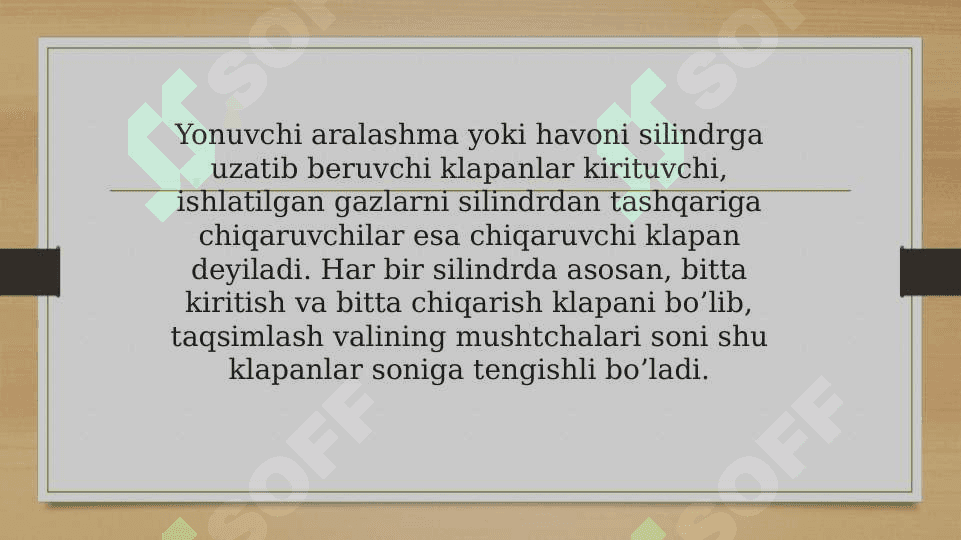 Gaz taqsimlash mexanizmi 3