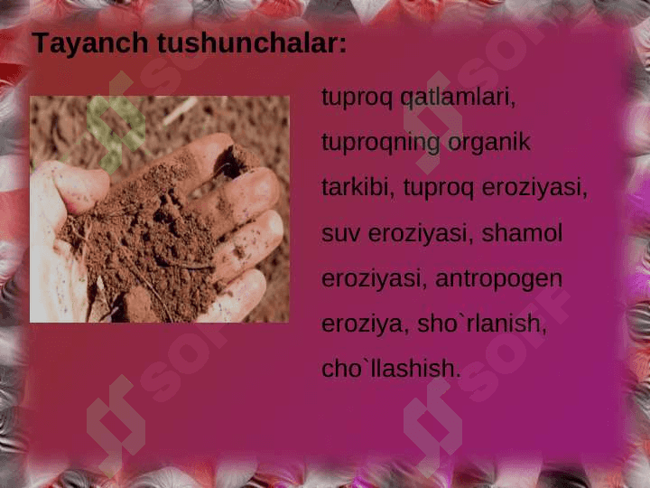 Tuproq resurslarini muhofaza qilish va undan oqilona foydalanish 3