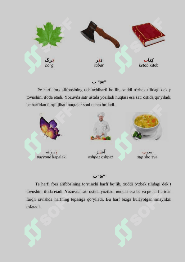 BE, PE, TE, SE NUN, YO HARFLARINING TALAFFUZI VA YOZILISHI 2