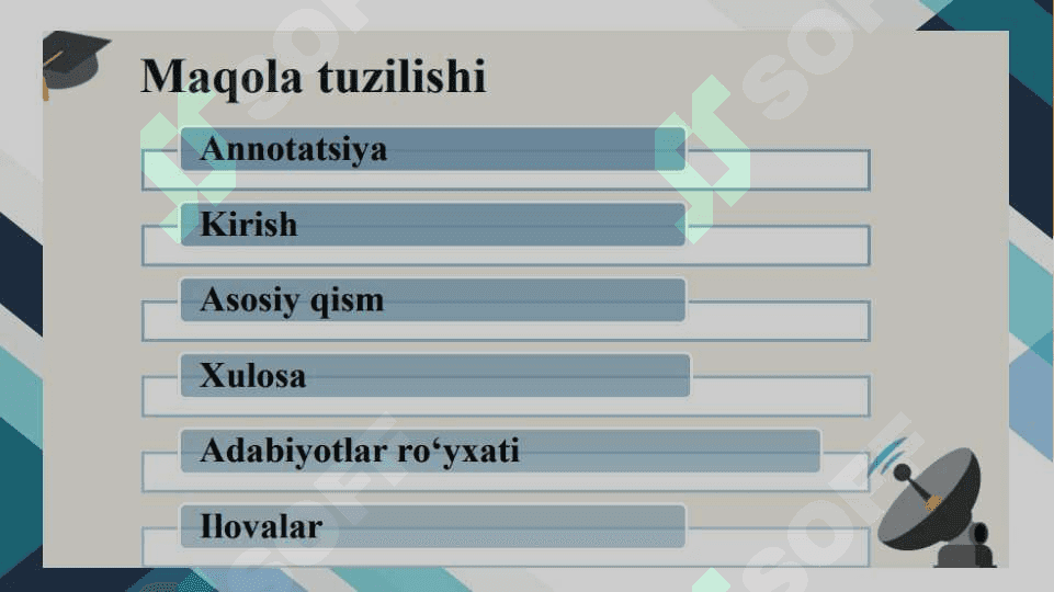 Maqola, taqriz, annotatsiya ishlarini tayyorlash metodikasi 2