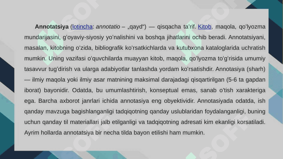 Maqola, taqriz, annotatsiya ishlarini tayyorlash metodikasi 3