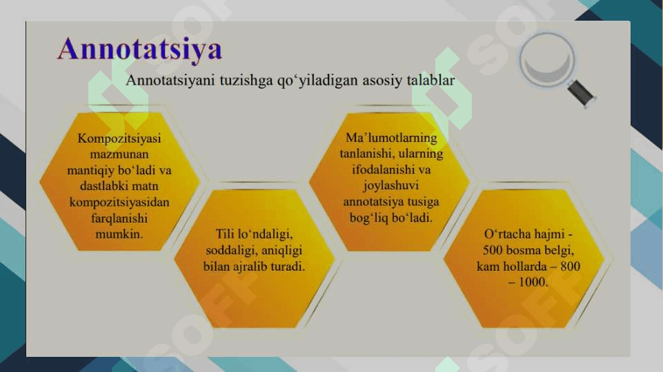 Maqola, taqriz, annotatsiya ishlarini tayyorlash metodikasi 4