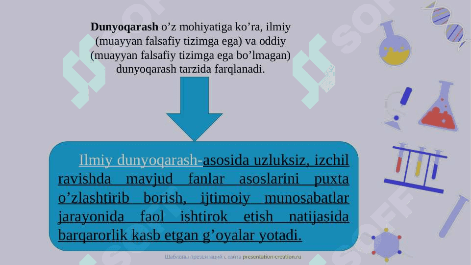 Oʻquvchilarning ilmiy dunyoqarashini shakllantirish. Aqliy tarbiya 8