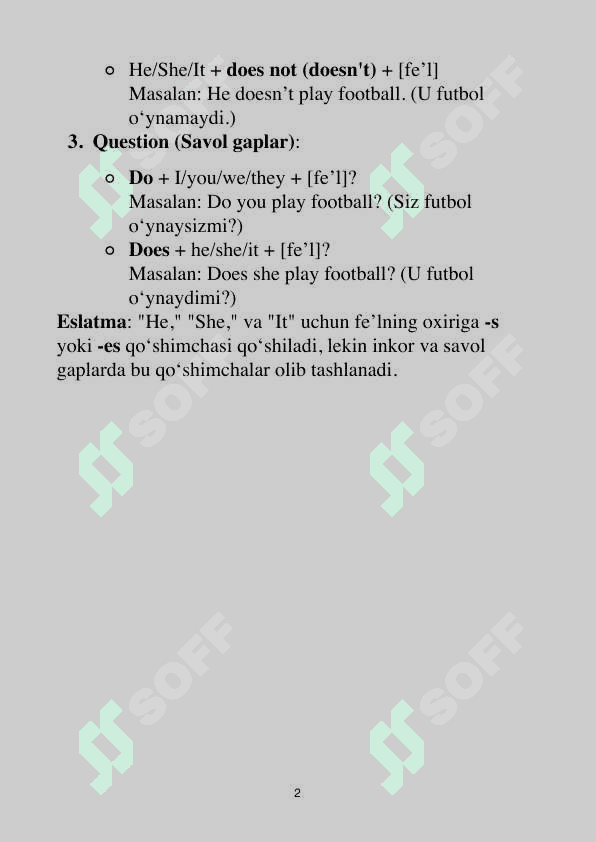 Present simple Test. 2