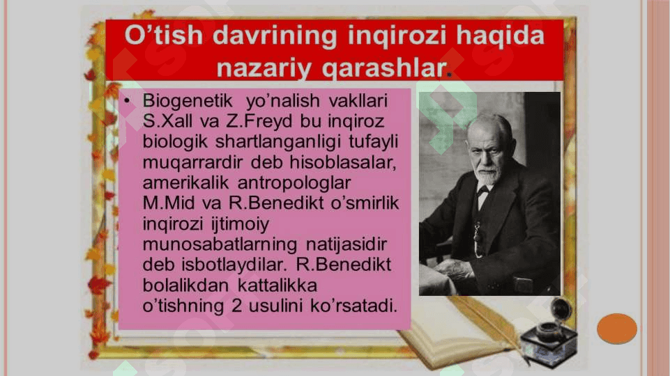 O’smirlik davridagi psixik rivojlashning umumiy tavsifi 3