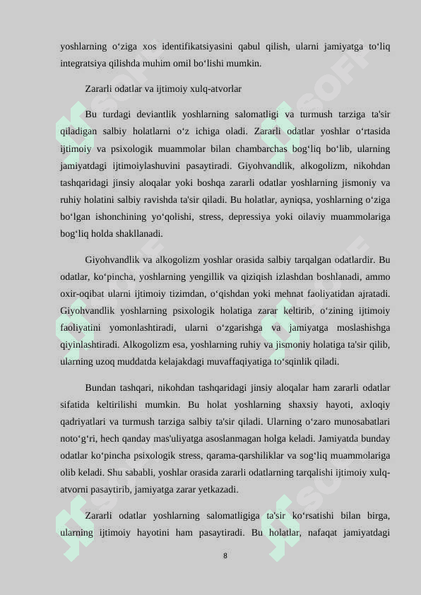 YOSHLAR O’RTASIDAGI DEVIANT XULQ-ATVOR PROFILAKTIKASI 7