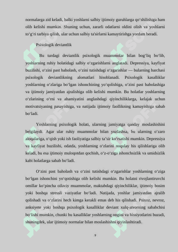 YOSHLAR O’RTASIDAGI DEVIANT XULQ-ATVOR PROFILAKTIKASI 8
