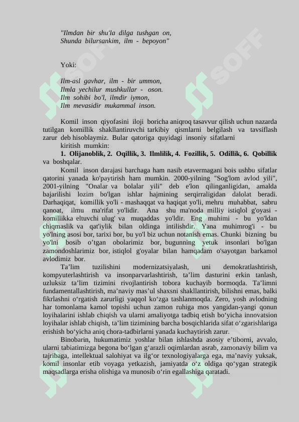 Kirish.“O‘zbekistonning eng yangi tarixi” o‘quv fanining predmeti, maqsadi va vazifalari, nazariy-metodologik tamoyillari. 8