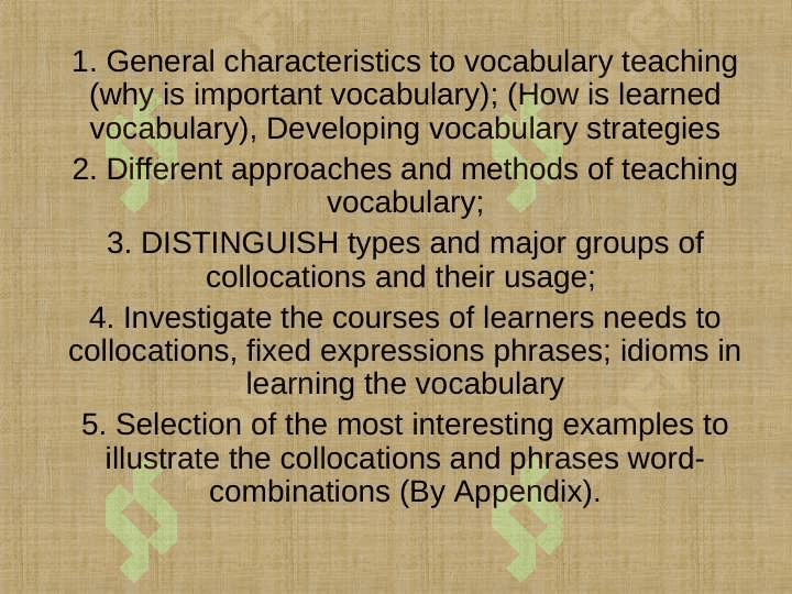 «THE WAYS OF TEACHING VOCABULARY IN A1 LEVEL OF CONTINUOUS EDUCATION » 3