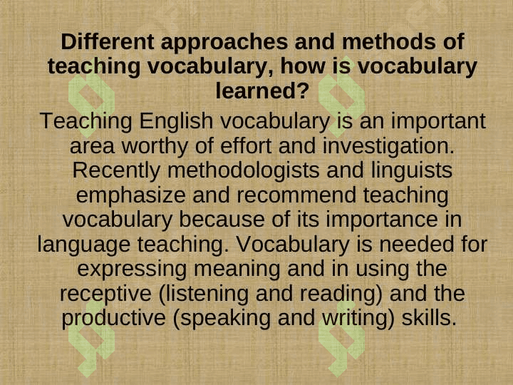 «THE WAYS OF TEACHING VOCABULARY IN A1 LEVEL OF CONTINUOUS EDUCATION » 8