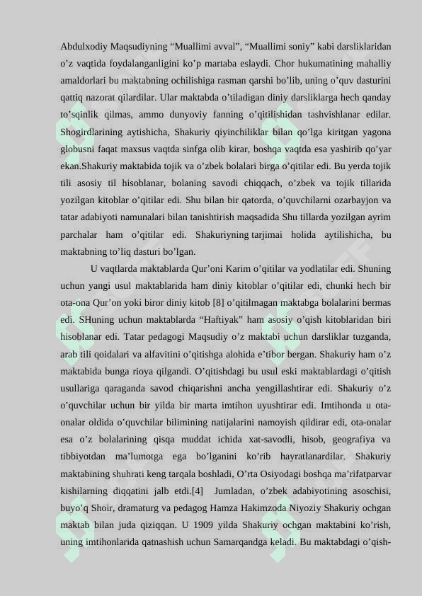 Abduqodir Shakuriyning ta’lim tarbiyani rivojlantirishda tutgan o’rni 6