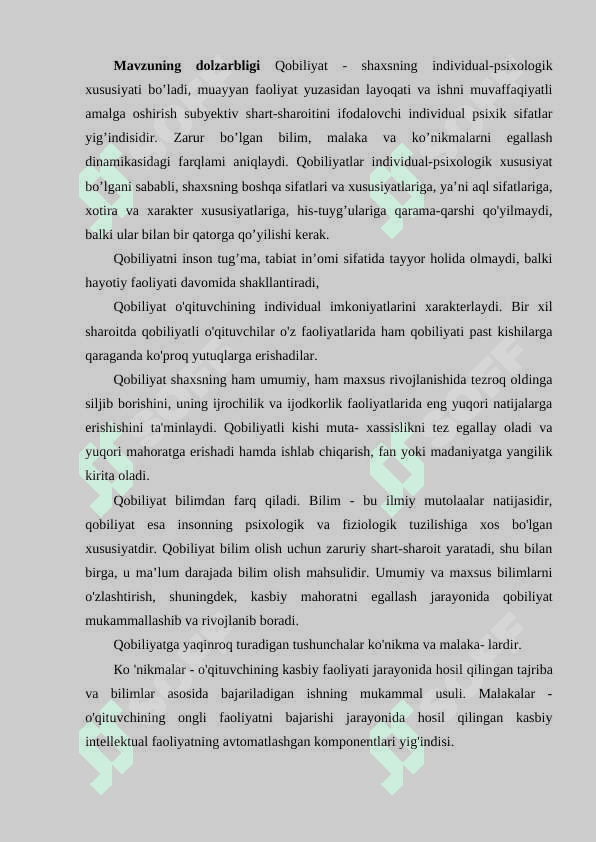 Qobiliyatlarning pedagogik-psixologik tasnifi 3