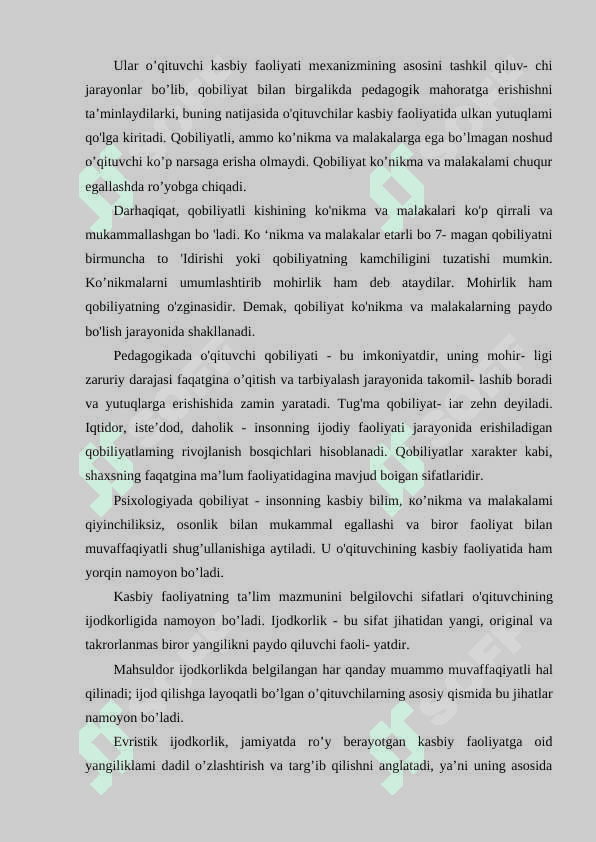 Qobiliyatlarning pedagogik-psixologik tasnifi 4