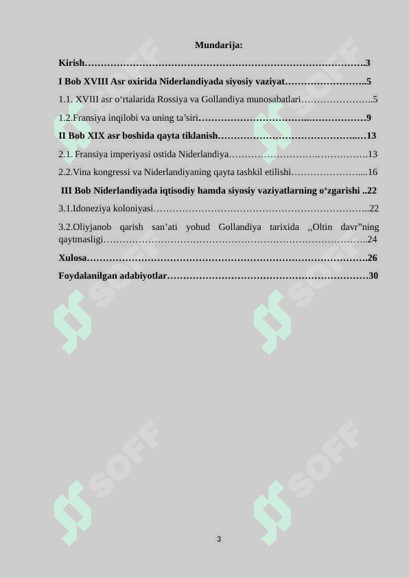 Niderlandlar XVIII asrning oxiri- XIX asrning birinchi yarmida ijtimoiy-iqtisodiy va siyosiy vaziyat 2