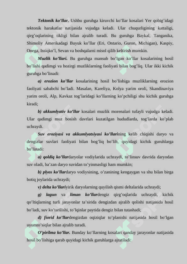 KO’LLAR VA ULARNING TASNIFI 6