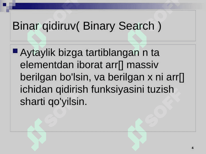 Binar qidiruv 4