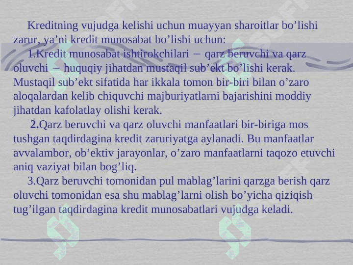 Kreditning zarurligi 5