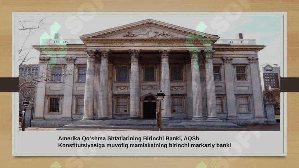 AQSH BANK TIZIMI(FEDERAL RESERVE SYSTEM) 8