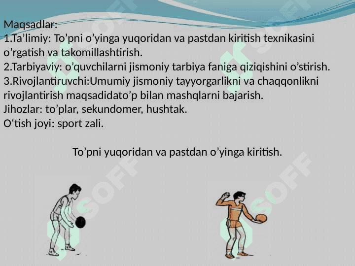 8-sinf Jismoniy tarbiya fanidan Voleybol mavzusida ochiq dars ishlanma 2
