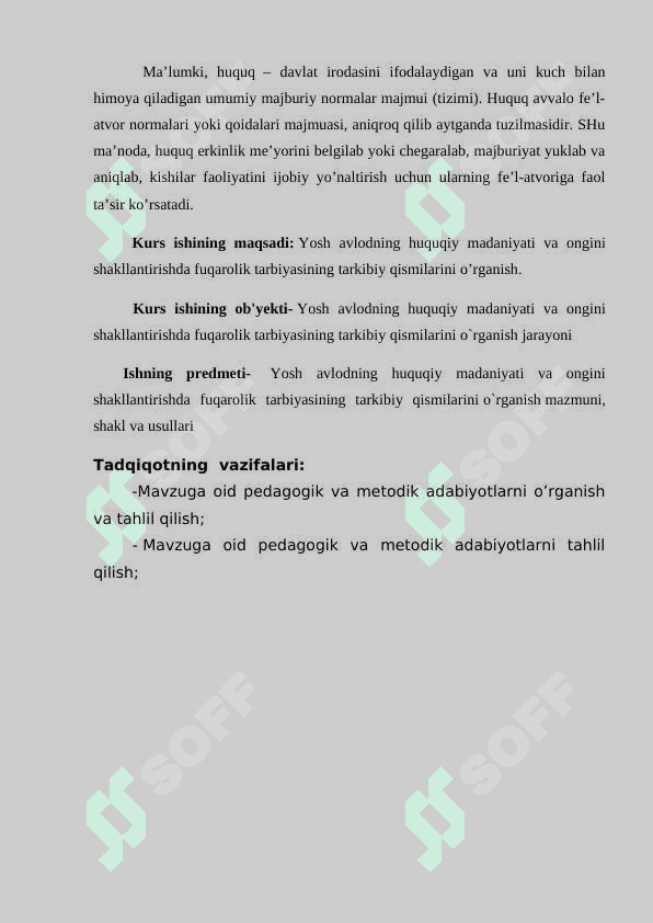 YOSH AVLODNING HUQUQIY MADANIYATI VA ONGINI SHAKLLANTIRISH FUQAROLIK TARBIYASINING TARKIBIY QISMI 3