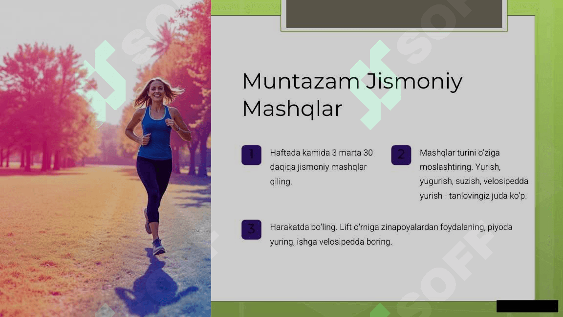 Salomatlikni muhofazalash. Sog'lom turmuah tarzini shakillantirish 3