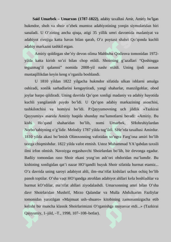 QOʻQON ADABIY MUHITI AMIRIY VA NODIRA  IJODI 2